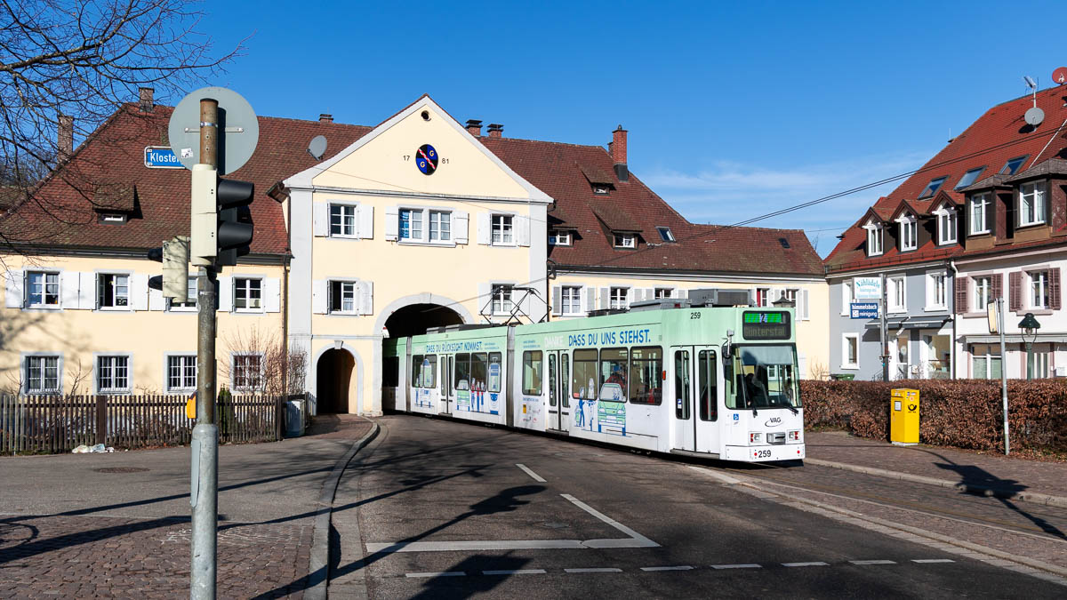 VAG 259 (Typ GT8Z) Klosterplatz, Freiburg i.Br.