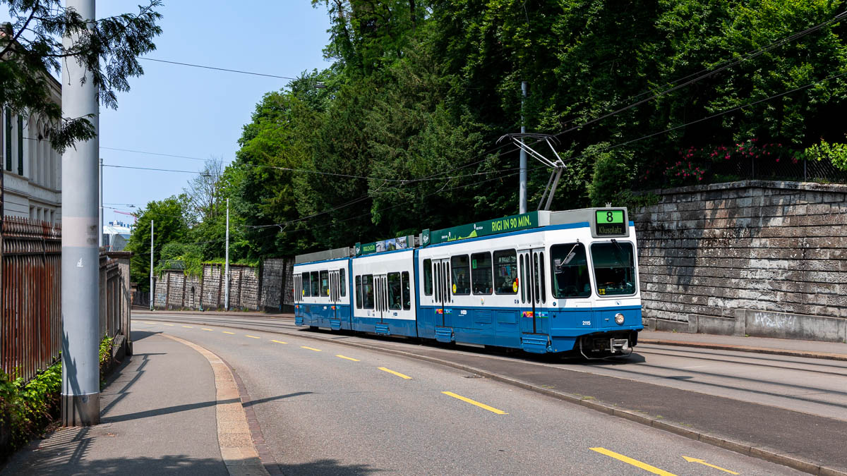 VBZ 2115 (Be 4/8 Tram 2000) Stadelhofen, Zürich