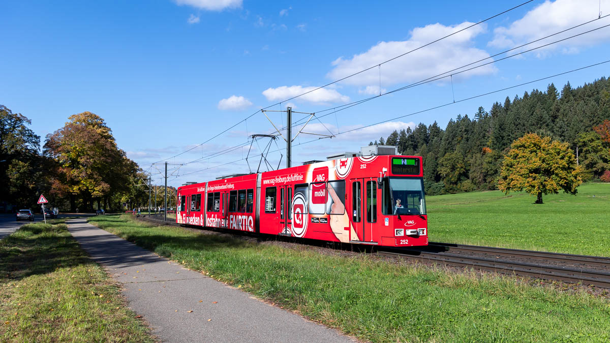 VAG 252 (Typ GT8Z) Wiesenweg, Freiburg i.Br.