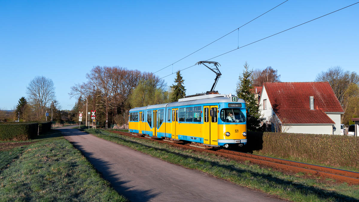 TWSB 521 (Typ GT8NF) Siedelhofstraße, Gotha