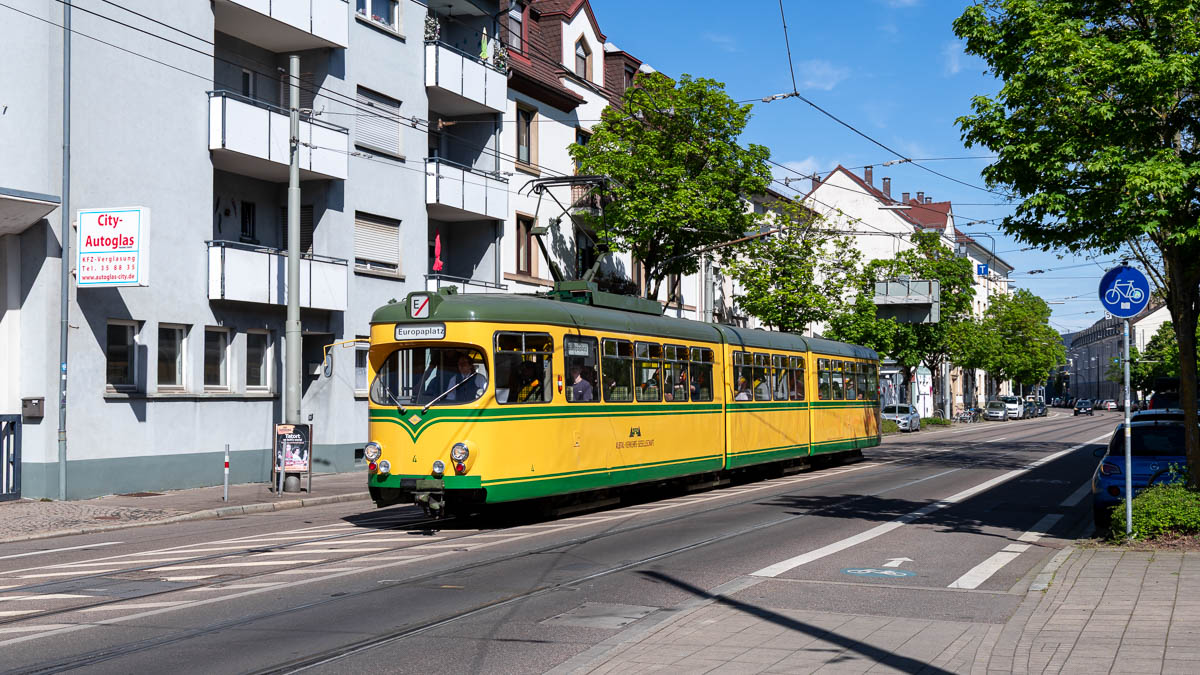 AVG 4 (Typ GT8) Rüppurrer Straße, Karlsruhe