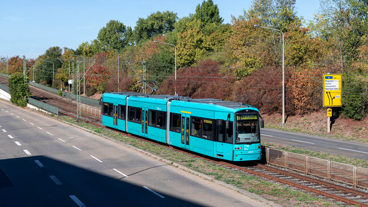 Straßenbahn Frankfurt a.M.: VGF 222 in Frankfurt a.M., Jägerallee